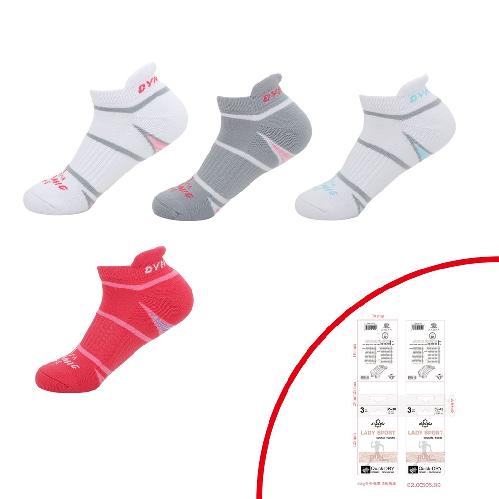 3er Pack Damen Sport Sneaker Socken