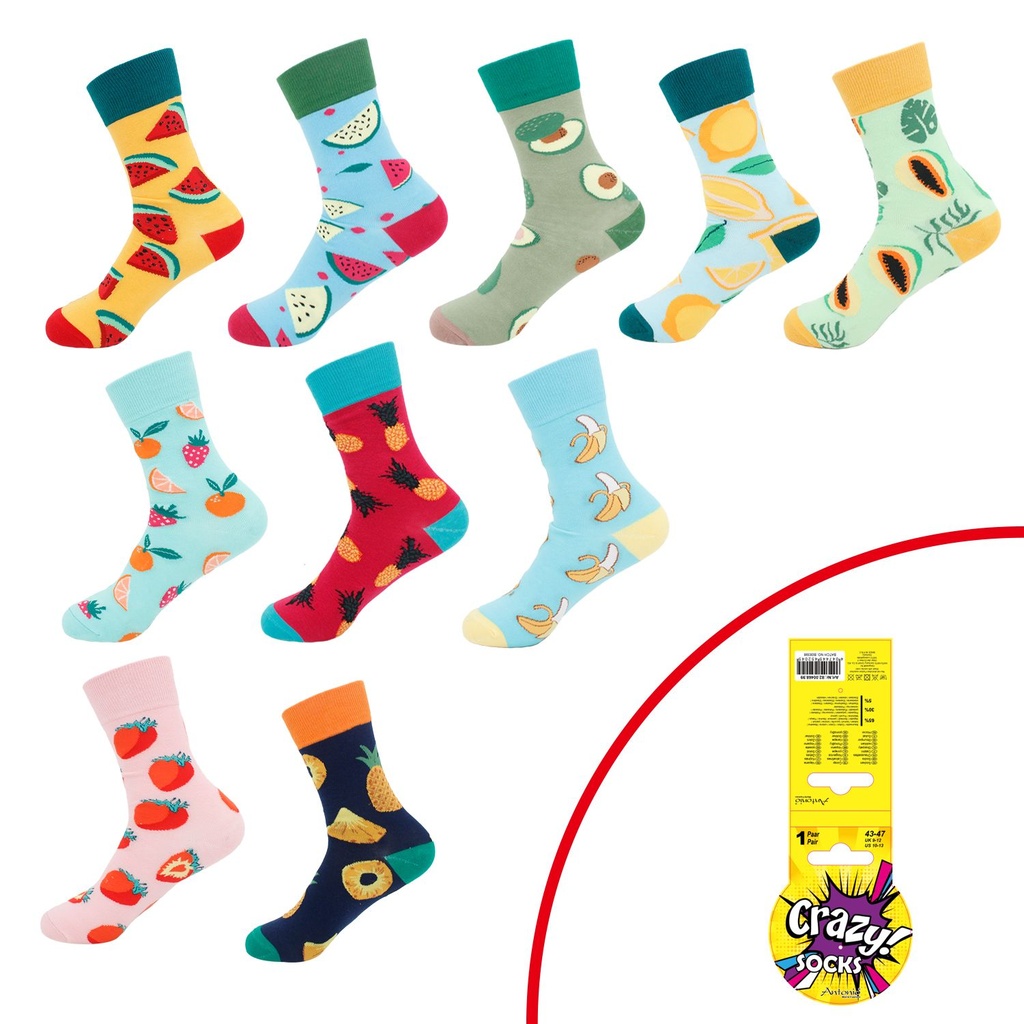 Damen Crazy Socks Früchte