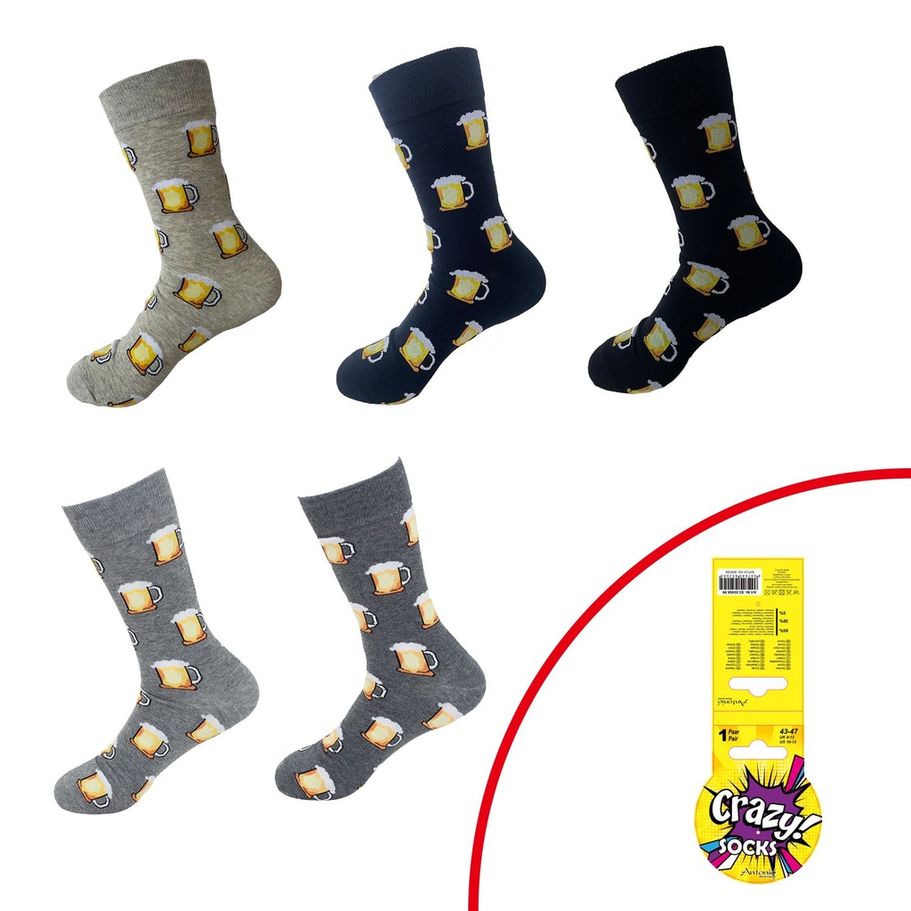 Herren Crazy Socks Bier