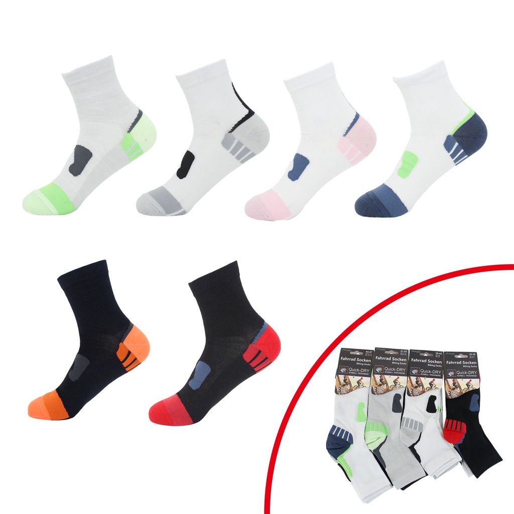 3er Pack Damen Und Herren Biker Socken