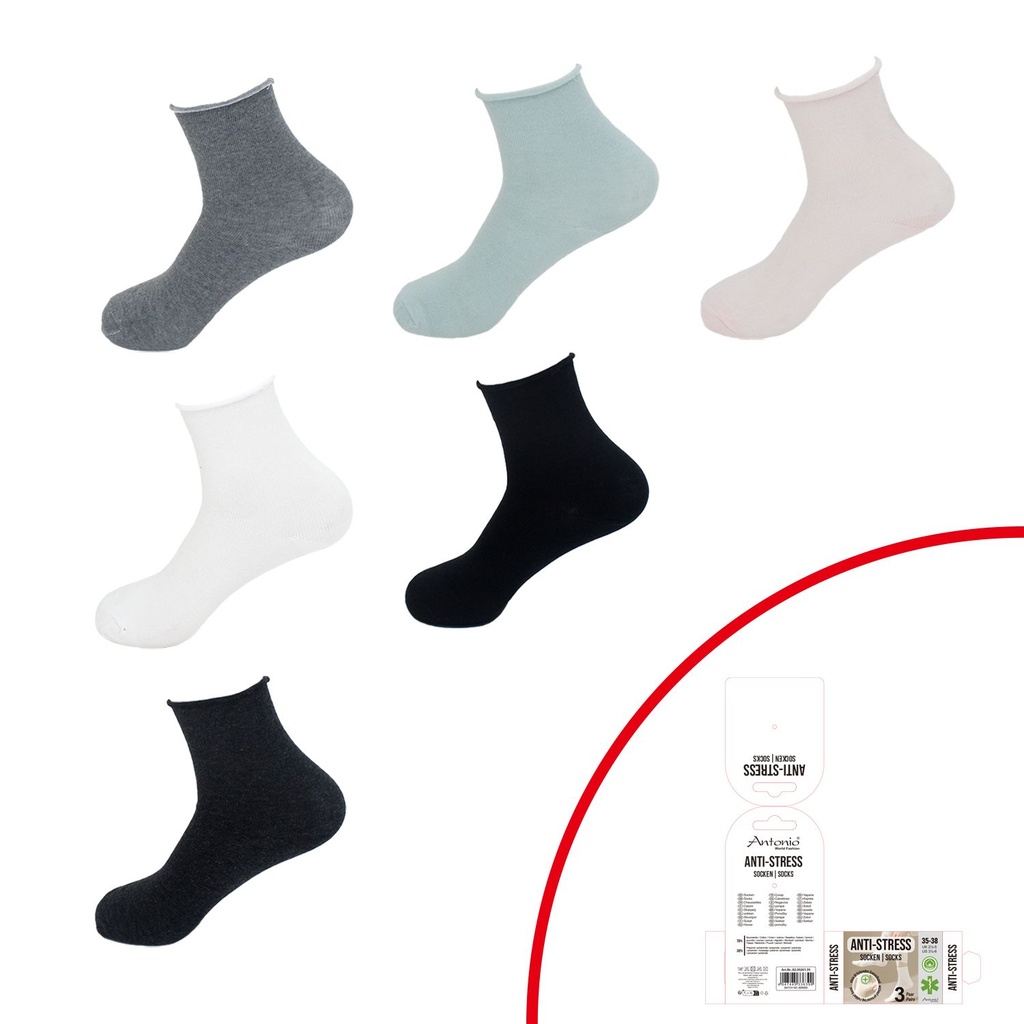 3er Packung Damensocken gegen Stress