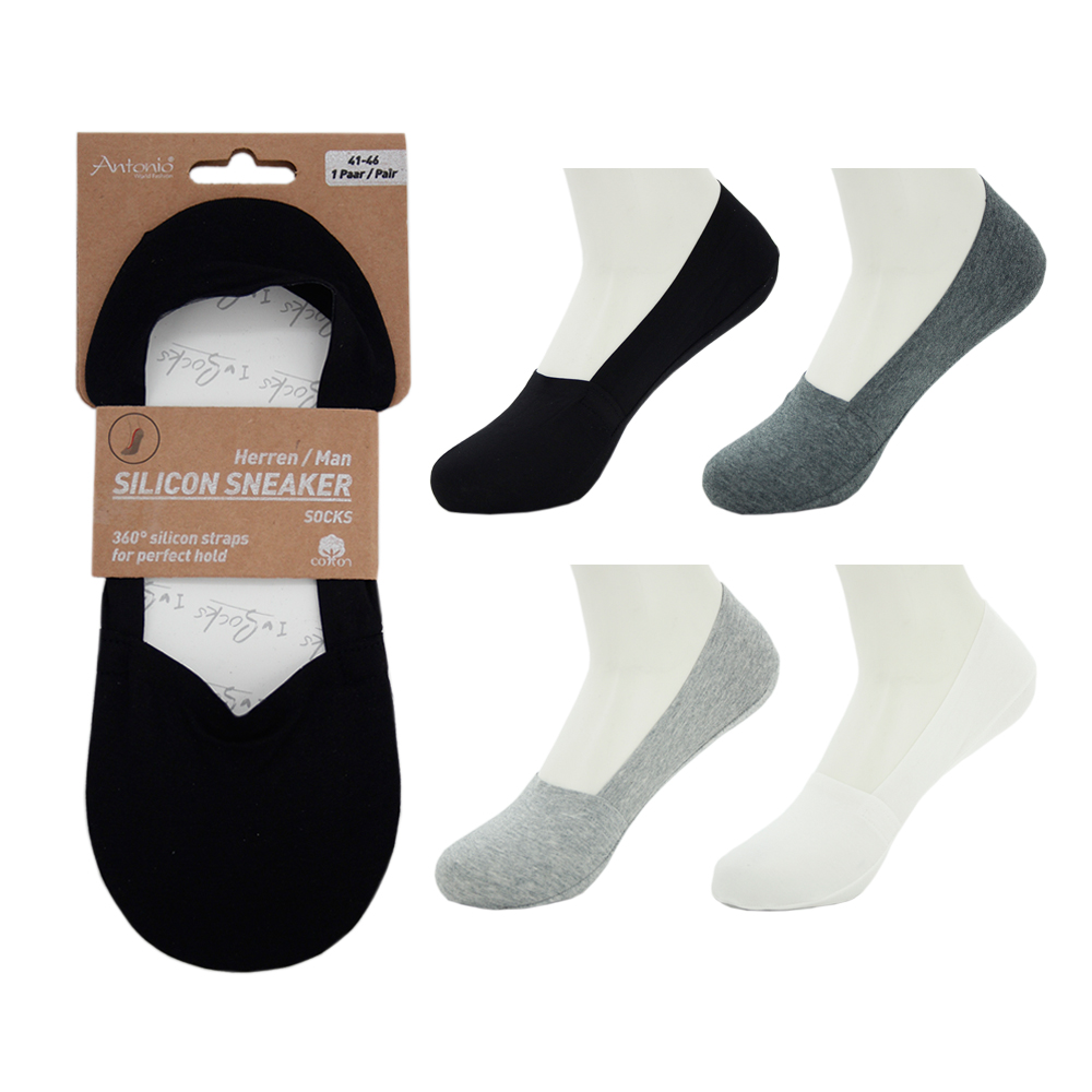 Herren Sneaker Socken mit 360° Grad Silikone Rand