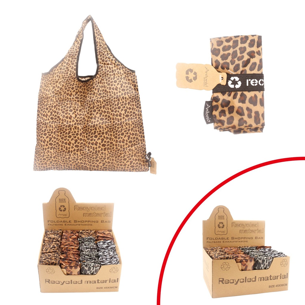 [31.00466.97] Recycling Faltbare Shopping Tasche Fashion Tiere Edition Display