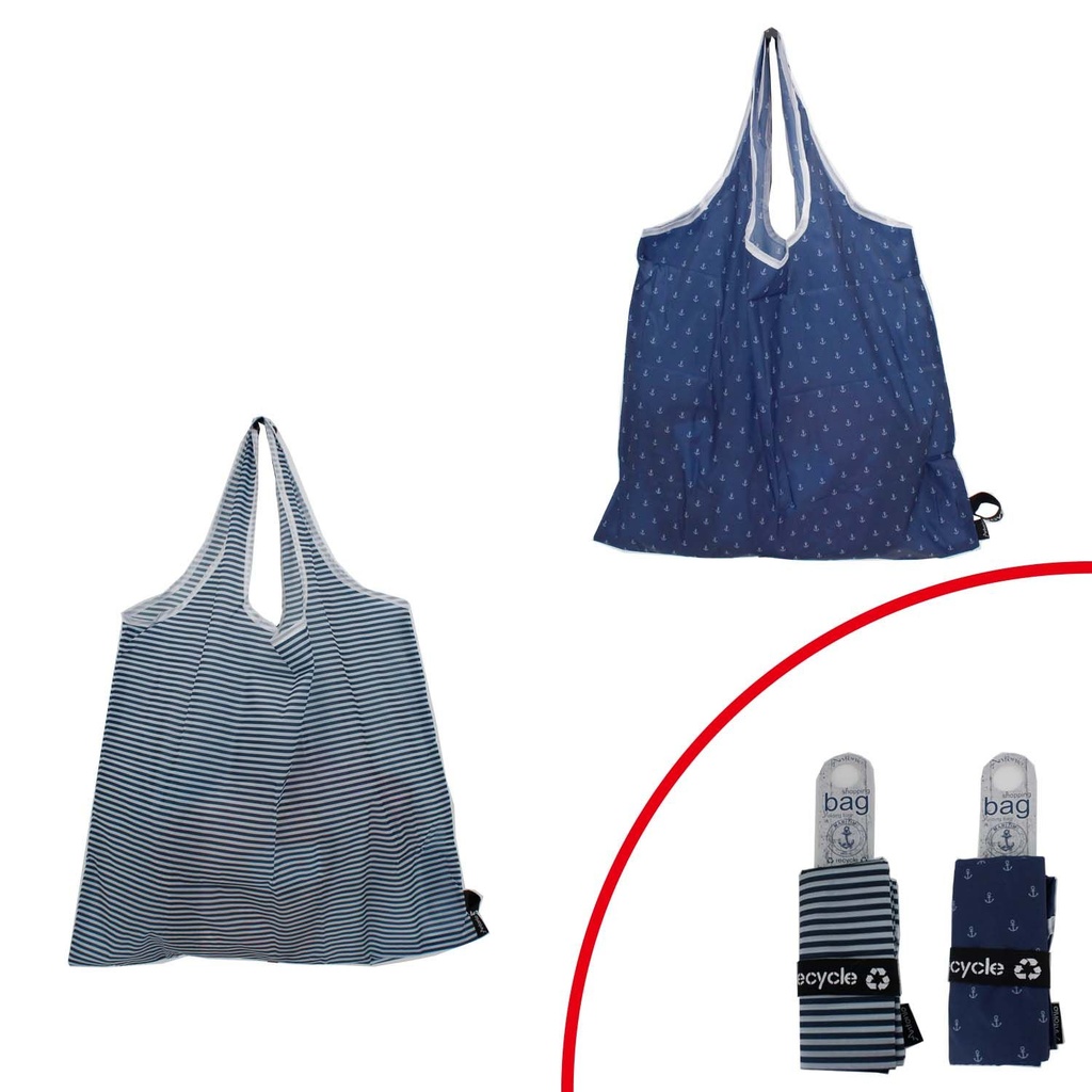 [31.00465.99] Recycling Faltbare Shopping Tasche Maritime