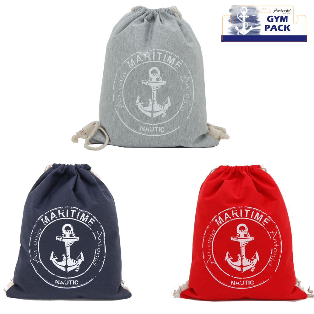 [33.00787.99] Turnbeutel Jersey mit Anker Maritim