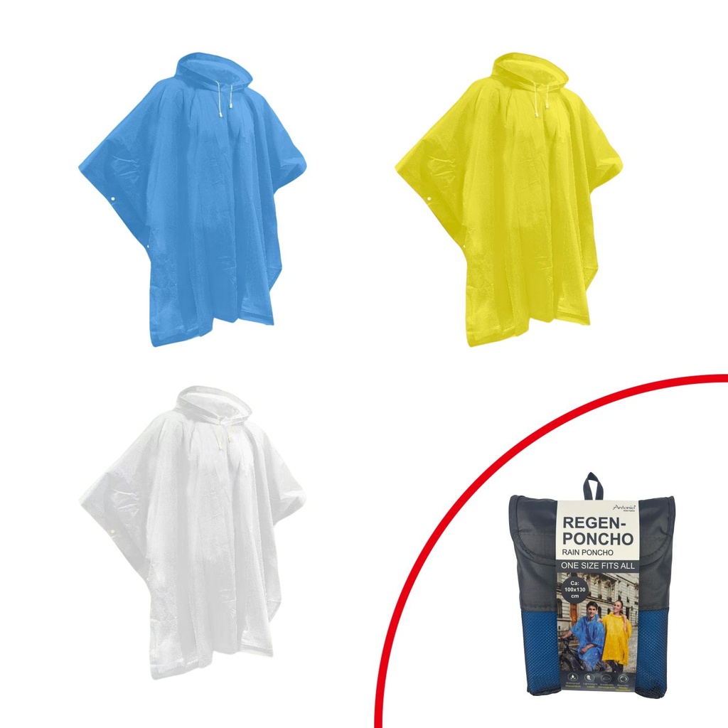 Regenponcho Mit Kapuze Und Tasche