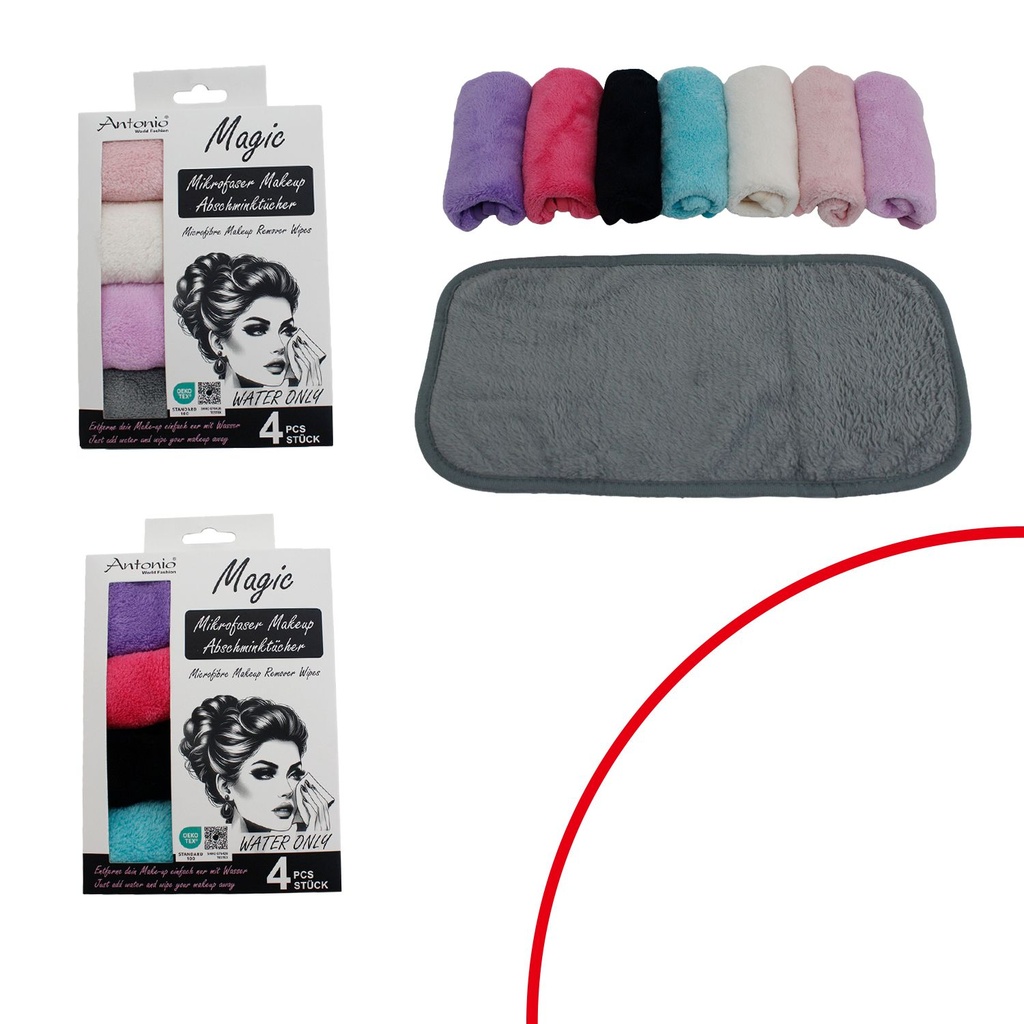 [63.00205.99] 4er Pack Abschminktuch Mikrofasertuch