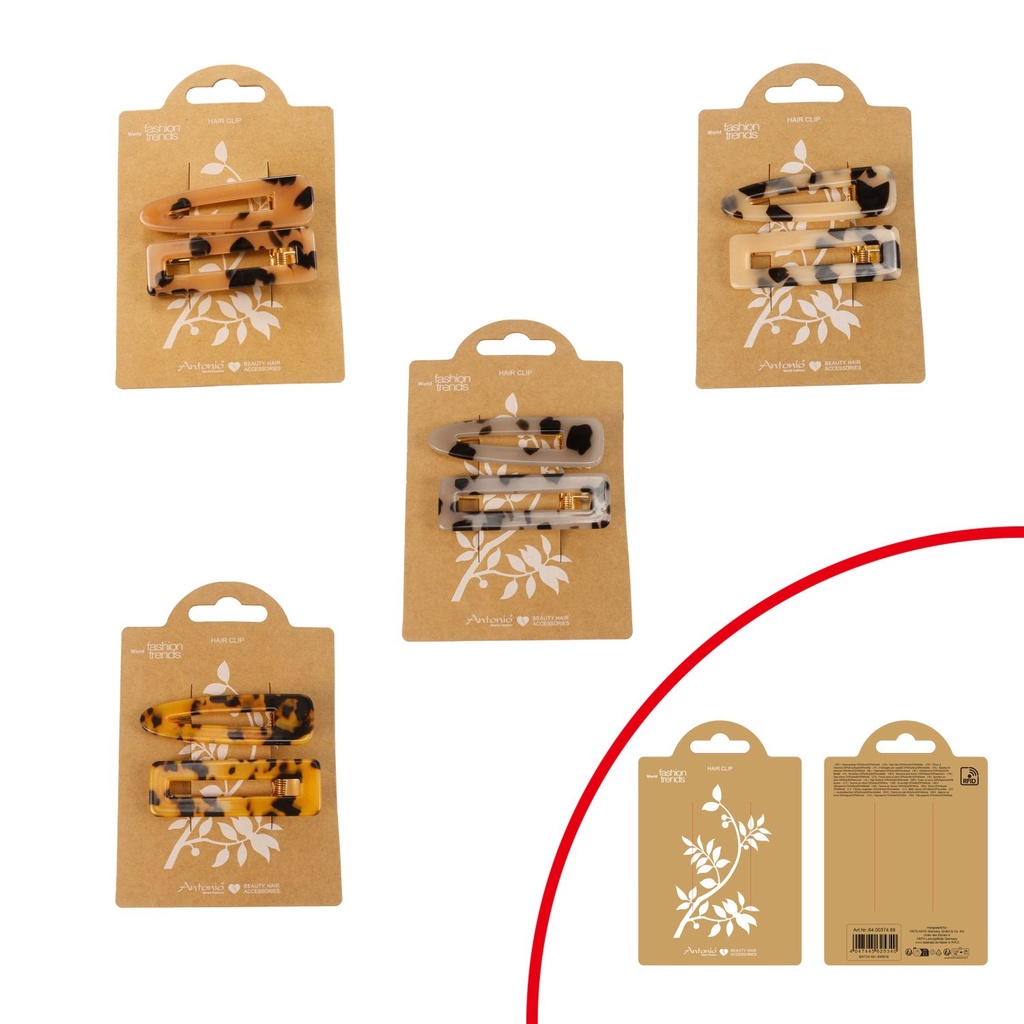 2er Pack Haarspangen Leo
