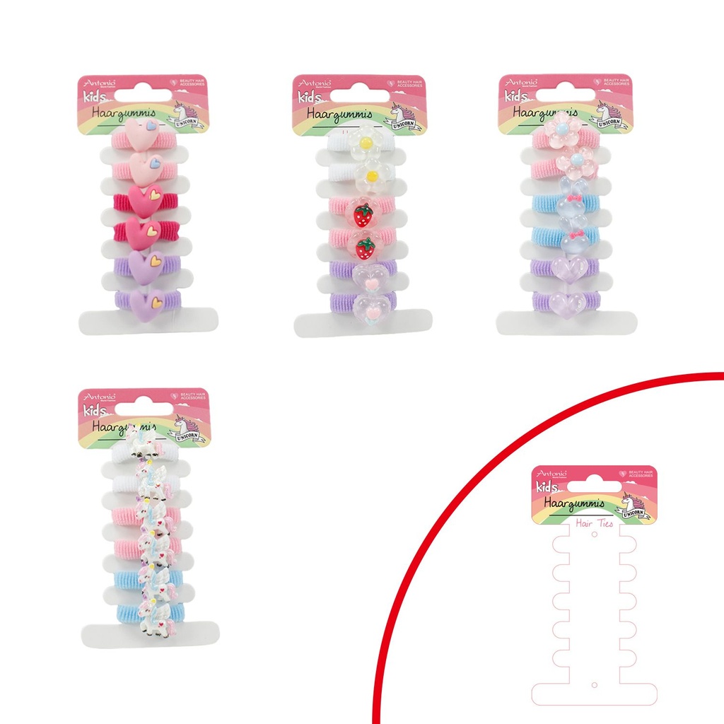 6er Pack Kinder Haargummis Mit Motiv