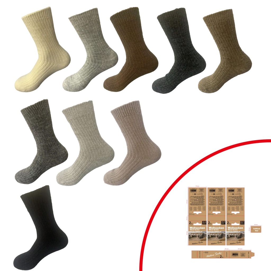 2er Pack Winter Mohair Wollsocken