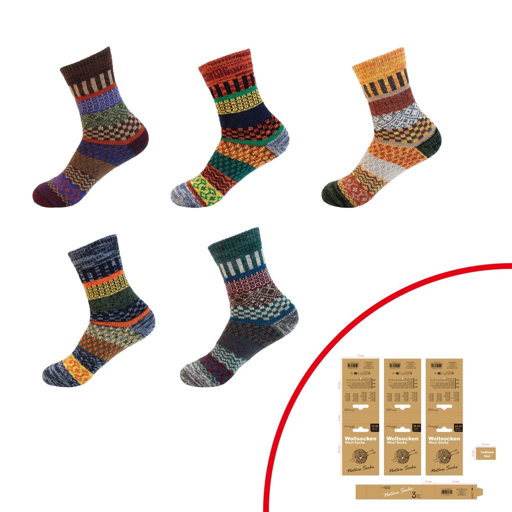 [83.00268.99] 3er Pack Winter Wollsocken