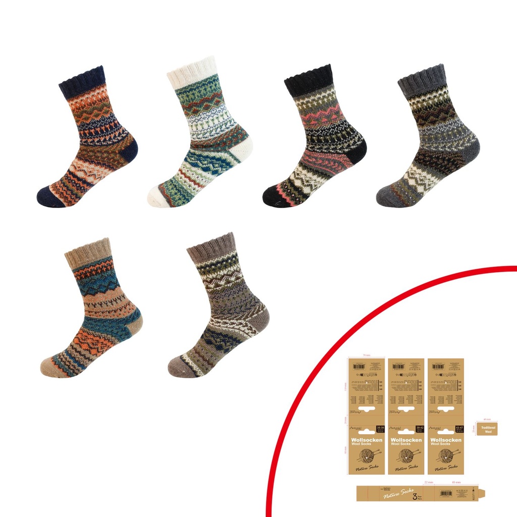 3er Pack Winter Wollsocken Timbergirl