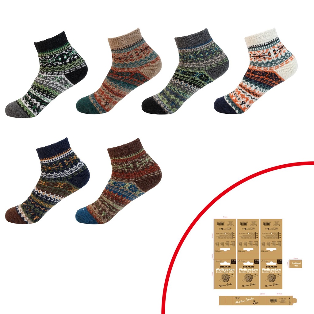 [83.00264.99] 3er Pack Winter Wollsocken Nature