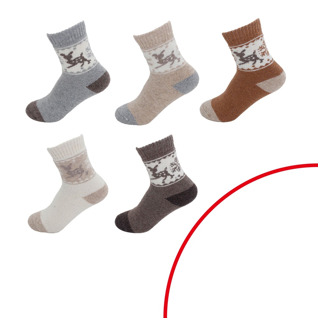 [83.00233.99] 3er Pack Winter Kinder Wollsocken Little Deer