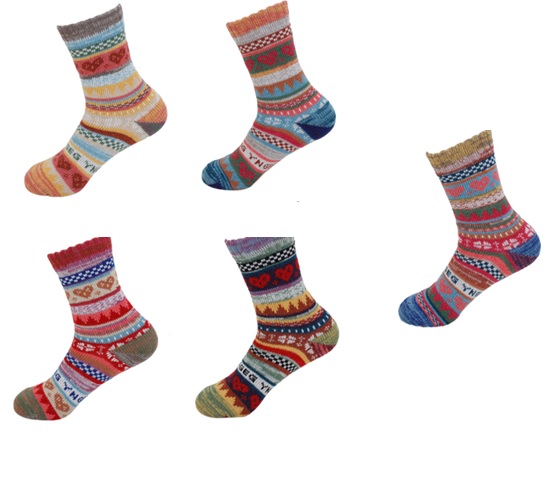 3er Pack Winter Kinder Wollsocken