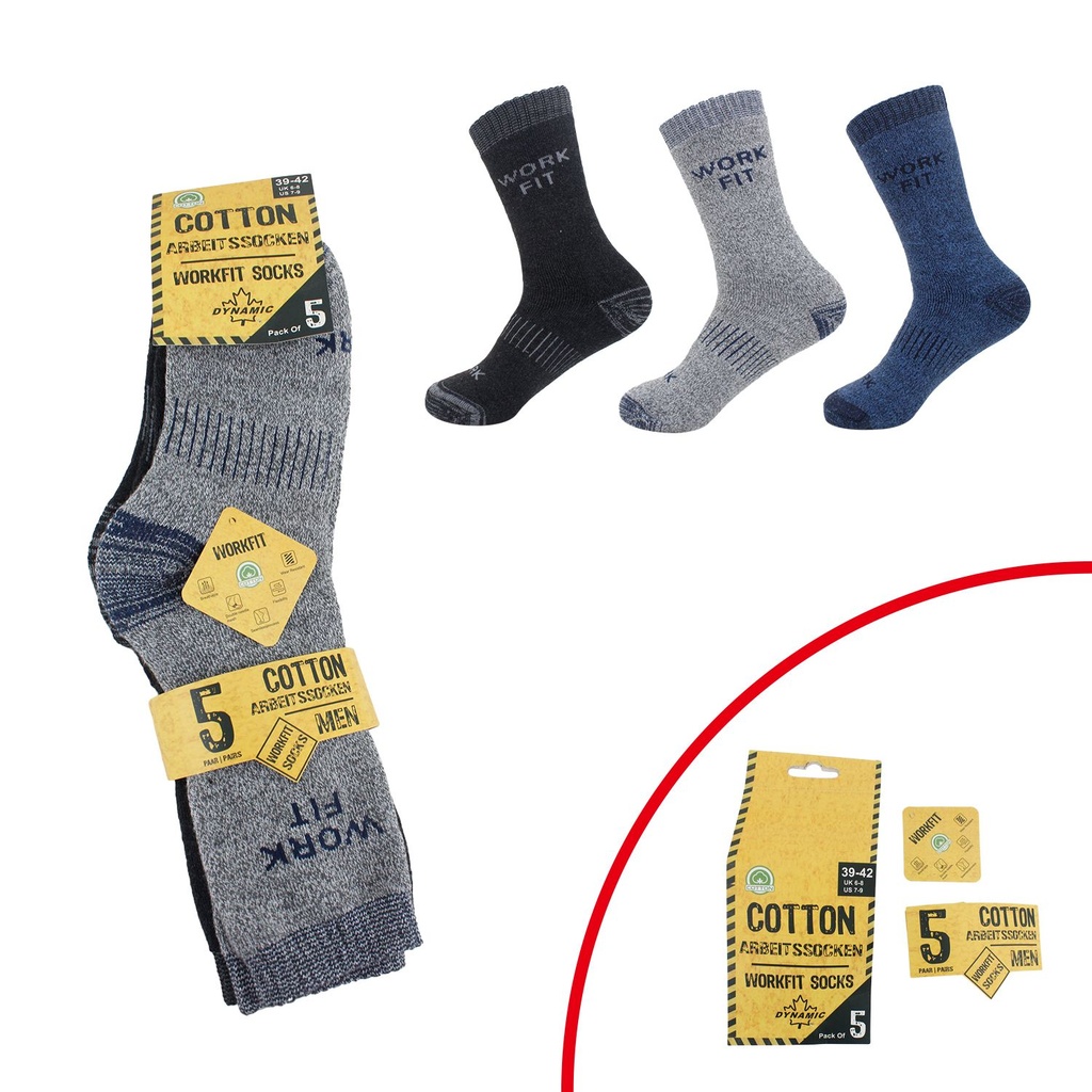 5er Pack Herren Arbeitssocken