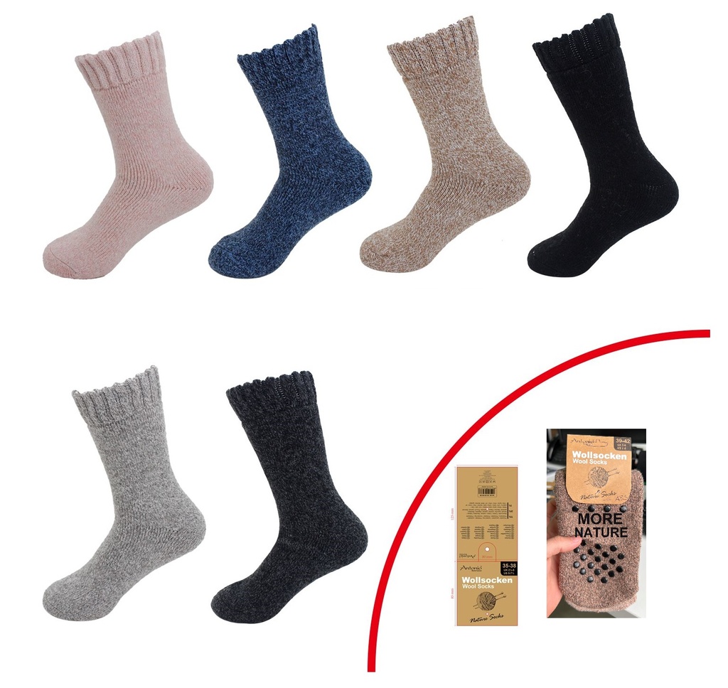 Winter Woll Socken Mit ABS - MORE NATURE