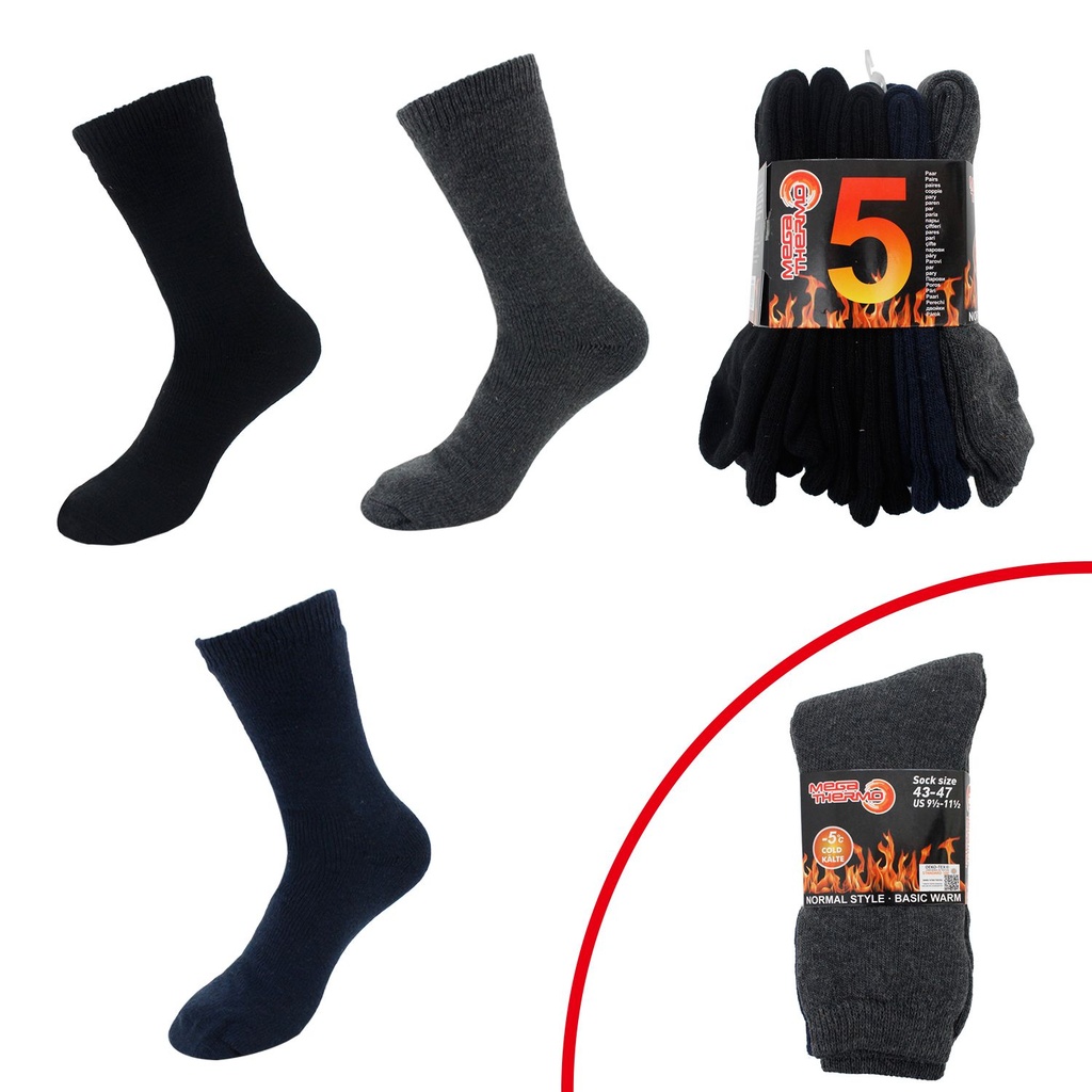 [83.00131.99] 5er Pack Mega Thermo Socken