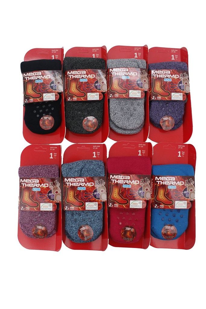 Kinder Mega Thermo Socken meliert with ABS