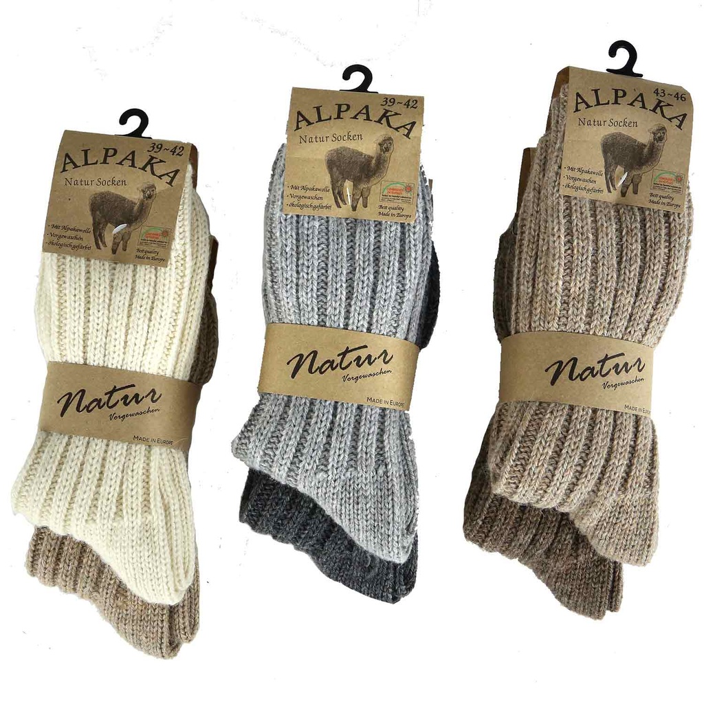 [83.00017.99] 2er Pack Alpaka Socken Dicke Ware