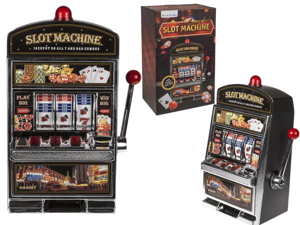 [OOTB-69/1219] Spardose, Spielautomat, mit Klingel & LED,