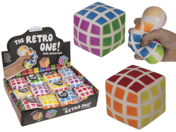 Antistress-Würfel, Retro Puzzle, 6 cm,