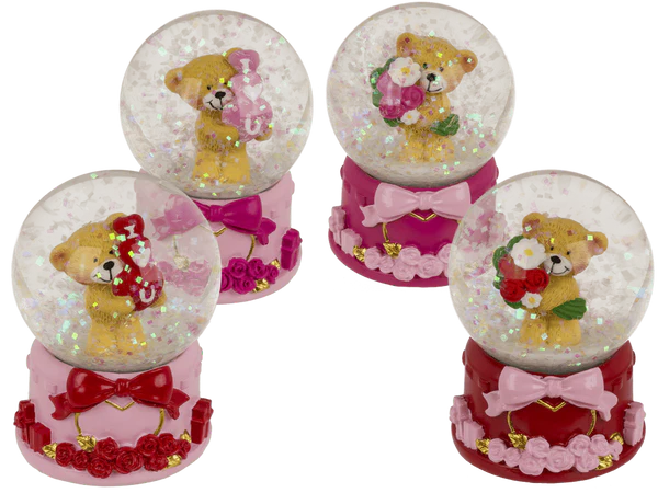 [OOTB-711068] Glitterkugel, Bär, auf Sockel Torte, I love you