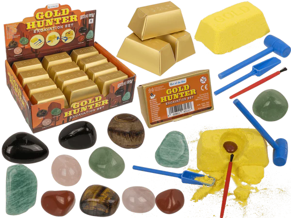 Ausgrabungsset, Goldjäger, mit 1 Hammer,