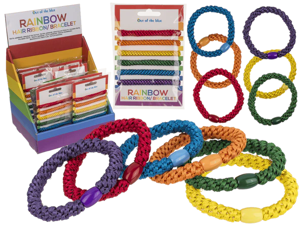 Textil-Haarband/Armband, Rainbow colours, Pride,
