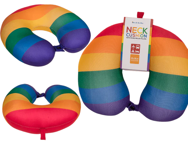 Nackenkissen mit Micropellet-Füllung, Regenbogen,