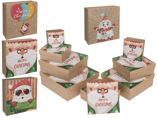 Geschenkkartonage, Joyful Season, 4--fach sort.,