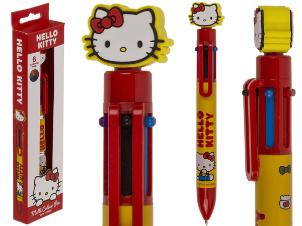 Kugelschreiber mit 6-farbigen Minen, Hello Kitty,