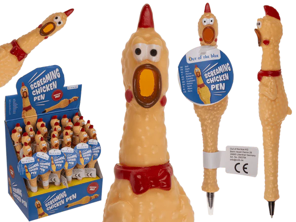 Kugelschreiber, Schreiendes Huhn, 18,5 cm,