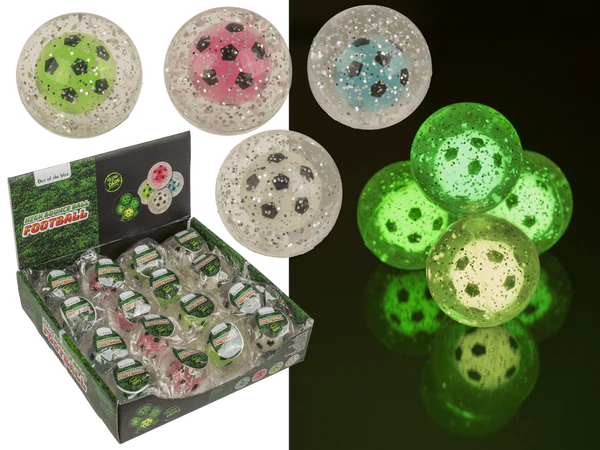 High Springball /Flummi,Fußball, Glow in the Dark,