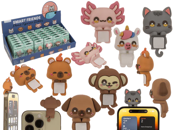 [OOTB-69/1128] Handyfiguren-Aufkleber, Smart Friends - Kawaii,