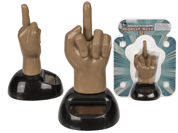 [OOTB-57/9805] Bewegliche Figur, Mittelfinger, mit Solarzelle,