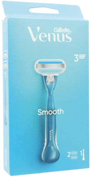 Gillette Women Venus Smooth Rasierer + 2 Klingen