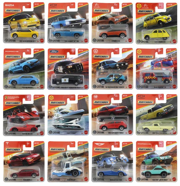 Matchbox Auto mind. 16 Modelle sort. Metall