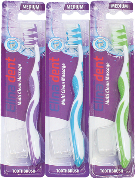 [WERM-63573] Zahnbürste Elina 1er Multi Clean Massage 18,5cm