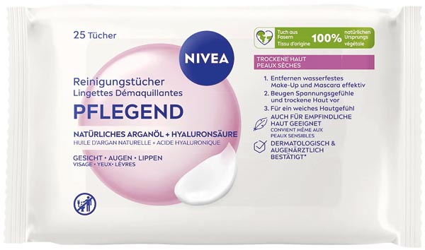 Nivea Visage Reinigungstücher pflegend 25er 3in1