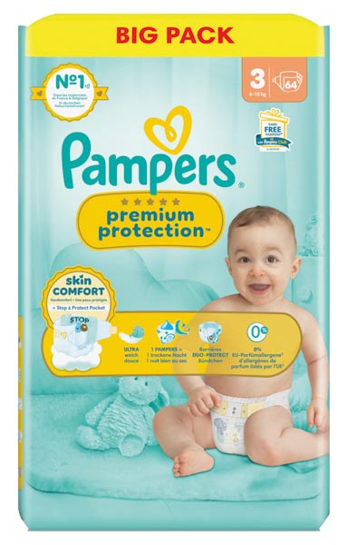 [WERM-1104] Pampers Premium Protection Gr.3 Midi 64 Stück