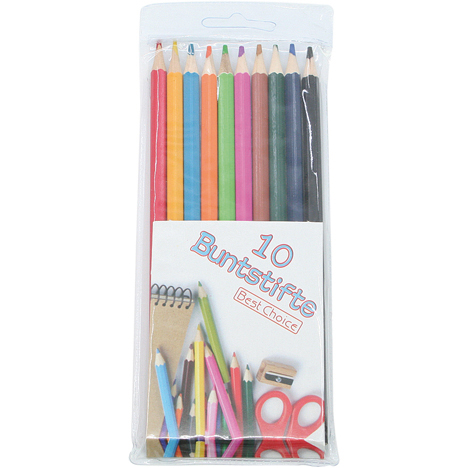[WERM-64573] Buntstifte 10er Pack angespitzt i.Polybeutel 18cm
