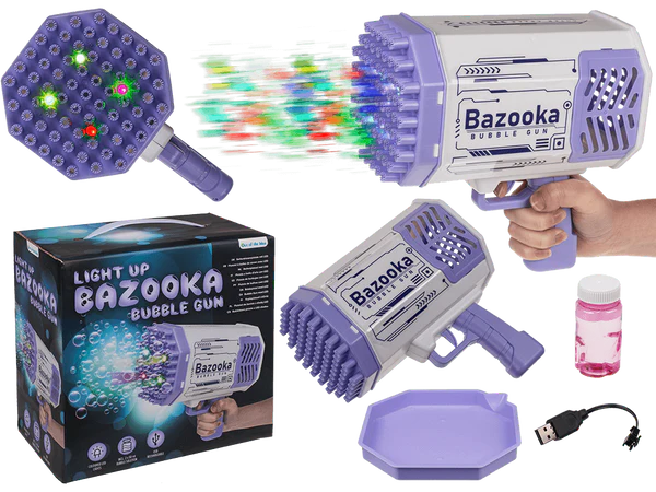 [OOTB-36/0053] Seifenblasenpistole mit LED, Bazooka,