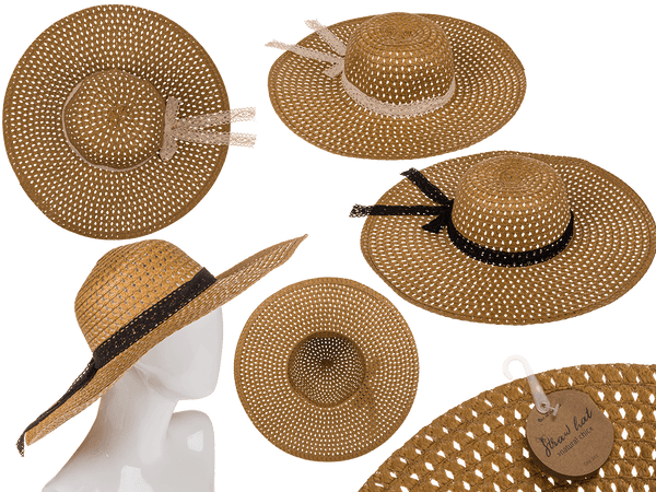 Strohhut, Natural Chic, mit Schleife,
