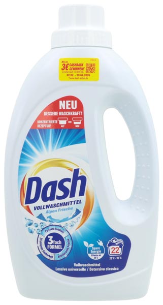 Dash Alpen Frische Vollwaschmittel flüssig 22WL