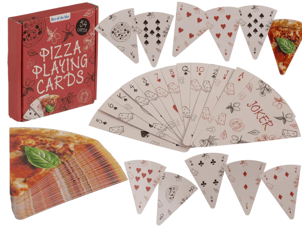 Spielkarten, Pizza,