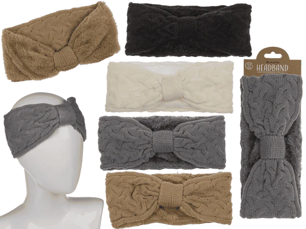 Damen Winter-Stirnband, mit Innenfutter,