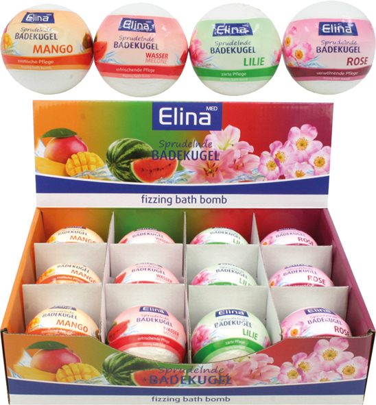 [WERM-54246] Badekugel Elina 180g 4-fach sort. im Display