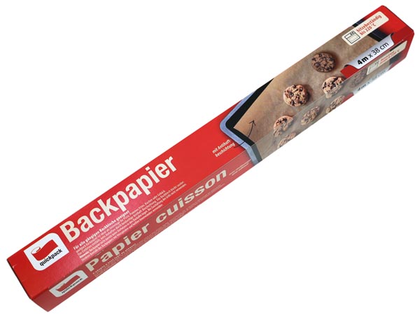 Backpapier 4m x 38cm Faltschachtel naturbraun