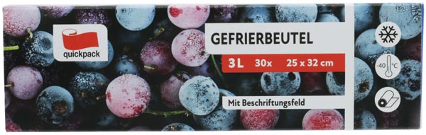 Gefrierbeutel 3l 30er 32x25cm